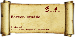 Bertan Armida névjegykártya